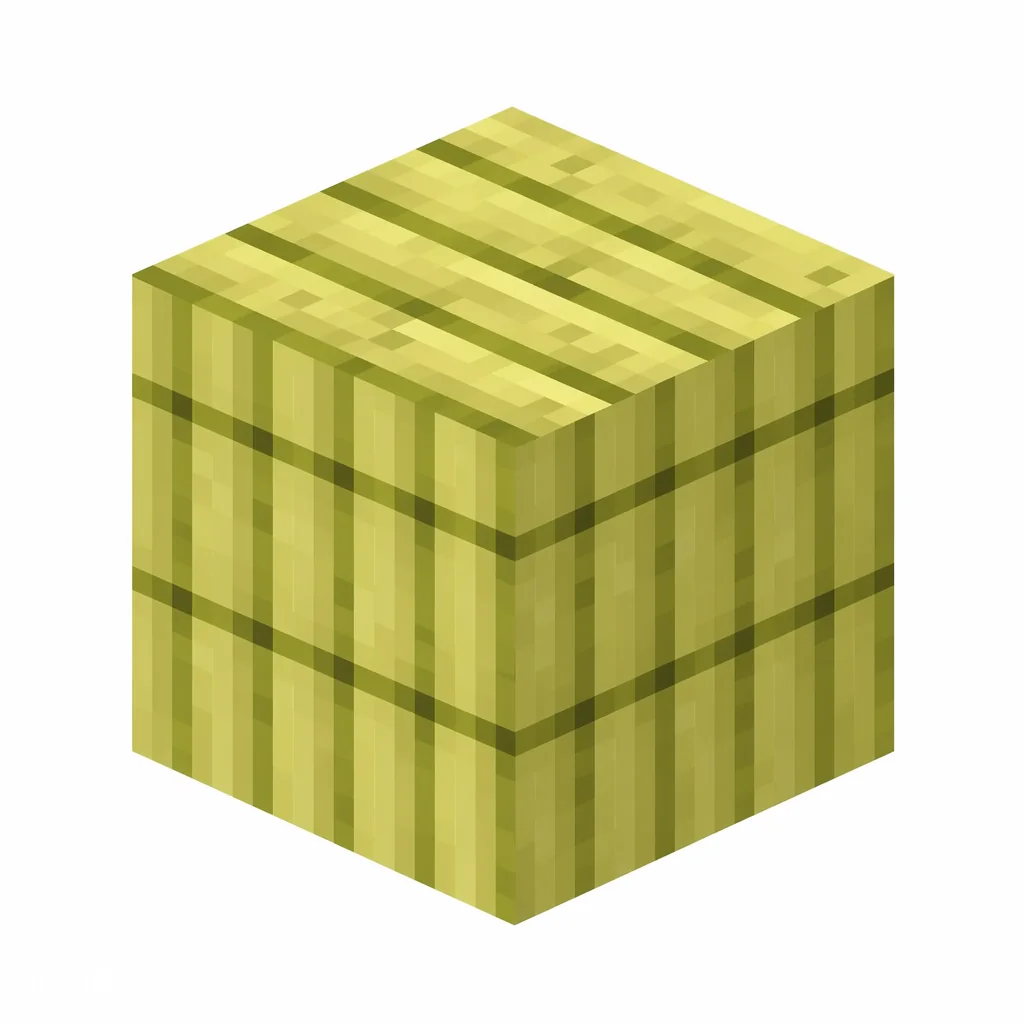 Pixel art illustration of a bamboo planks block with pale yellow-green vertical slats