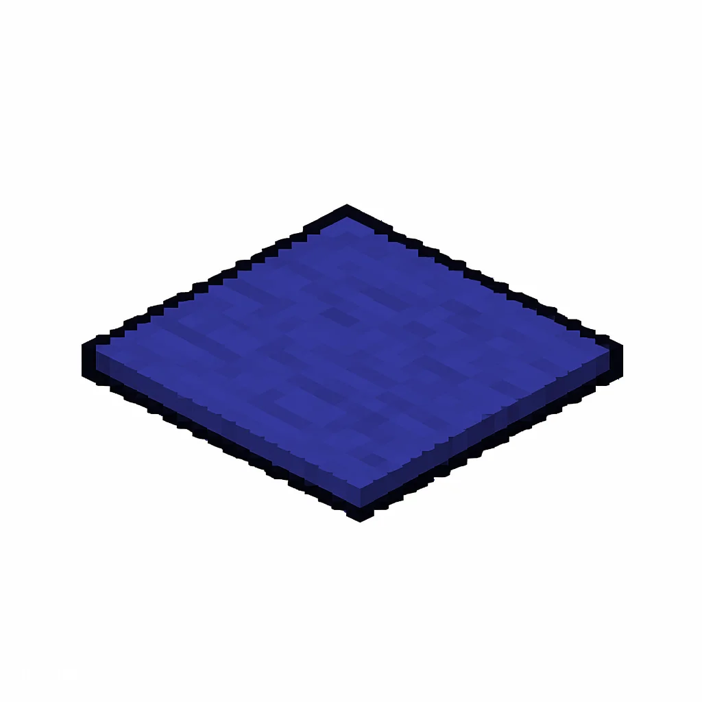 Pixel art illustration of a blue carpet, a thin flat woven floor covering