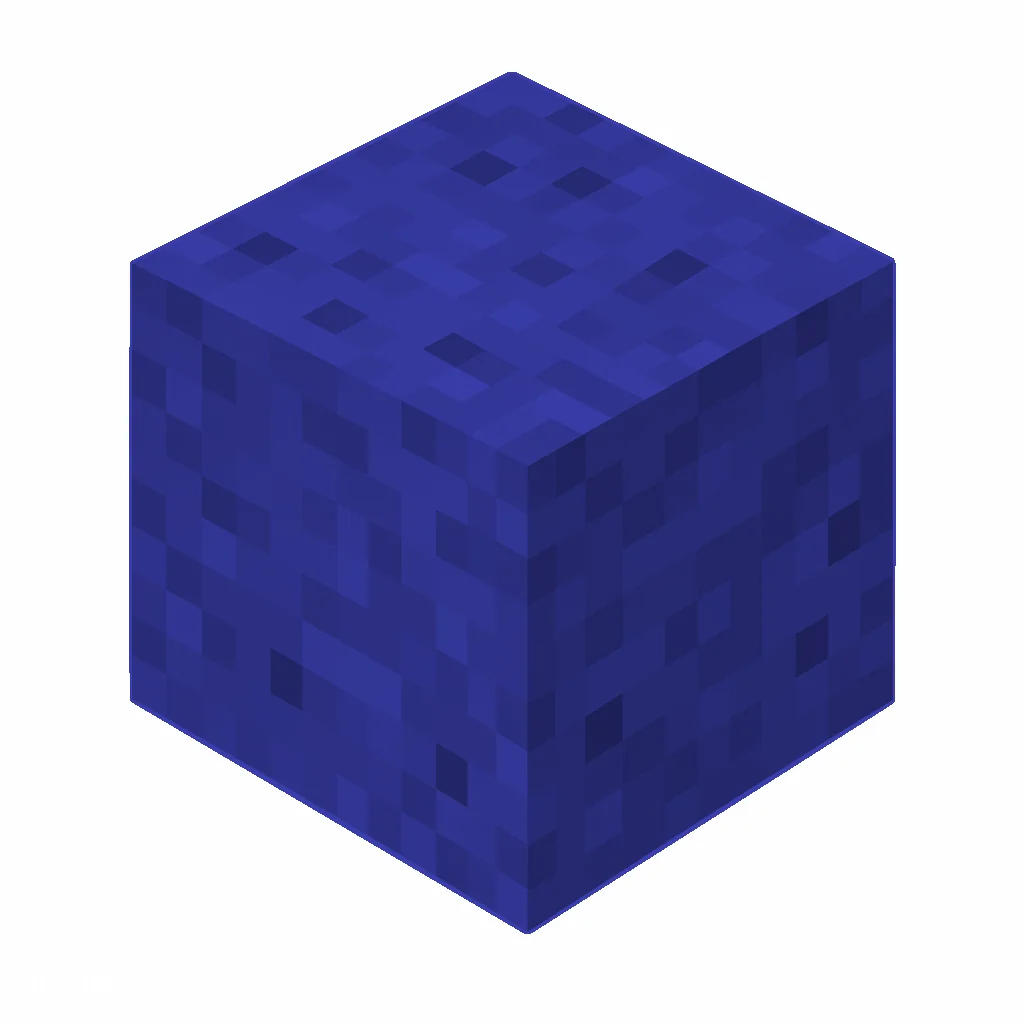 Pixel art illustration of a blue concrete block with a fine speckled blue cement texture