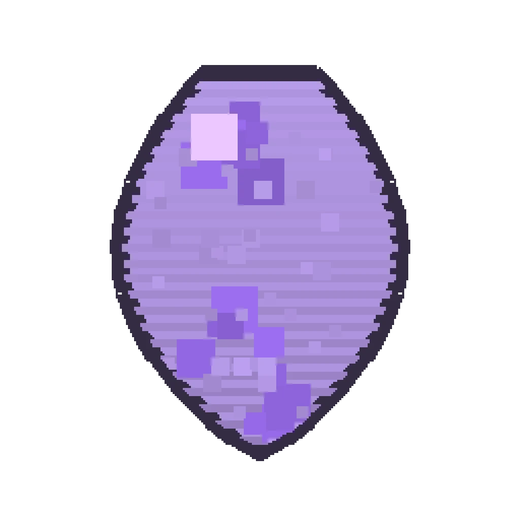 Pixel art illustration of a Breeze Spawn Egg with a two-tone speckled shell