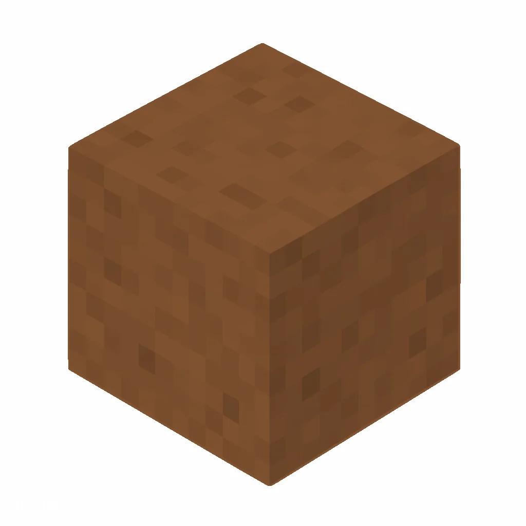 Pixel art illustration of a brown wool block with dense brown wool fibers
