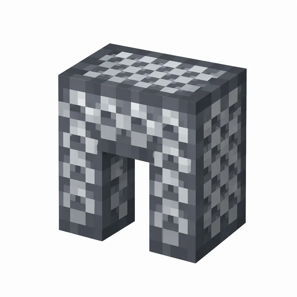 Pixel art illustration of a gray chain-link leggings armor piece
