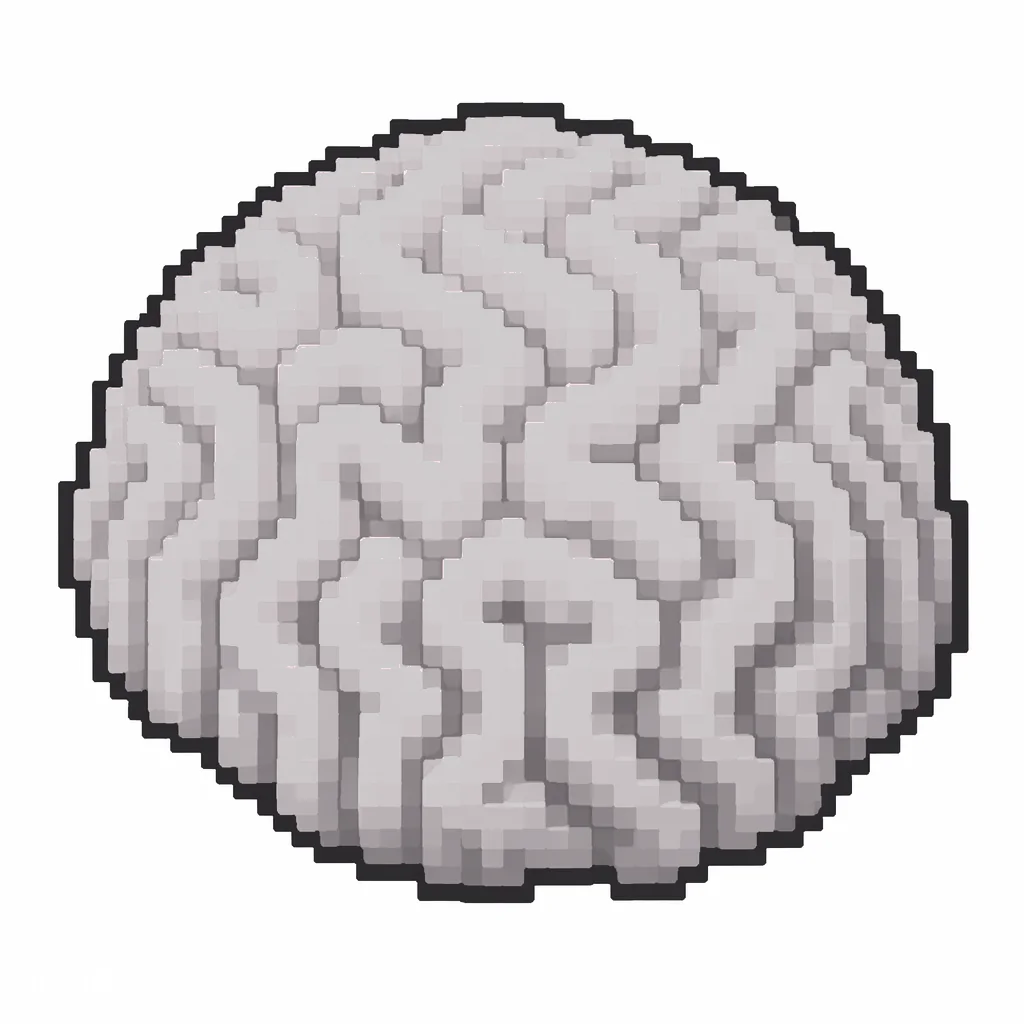 Pixel art illustration of a dead gray pink coral, dried and lifeless