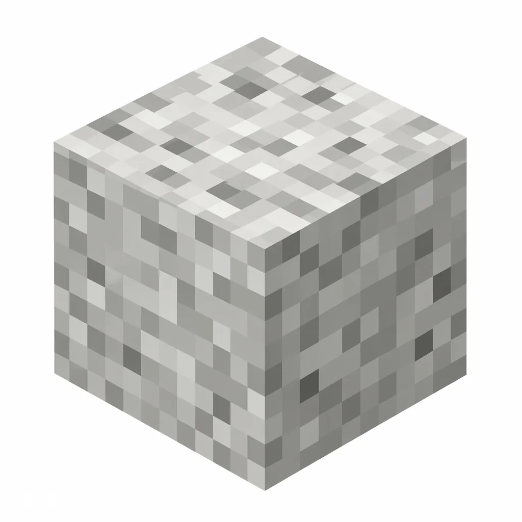 Pixel art illustration of a diorite block with a light gray and white speckled texture