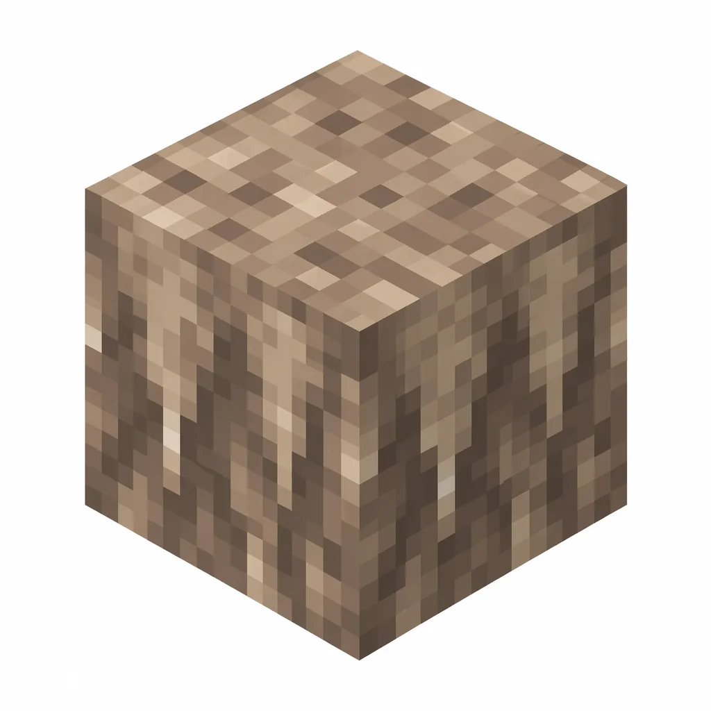 Pixel art illustration of a dripstone block with brownish-tan vertical drip ridges