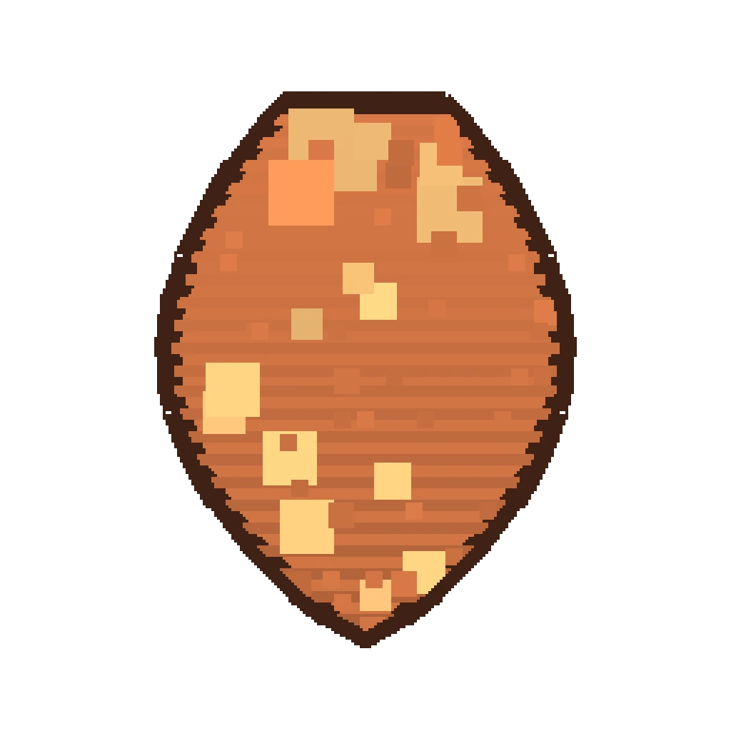 Pixel art illustration of a Frog Spawn Egg with a two-tone speckled shell