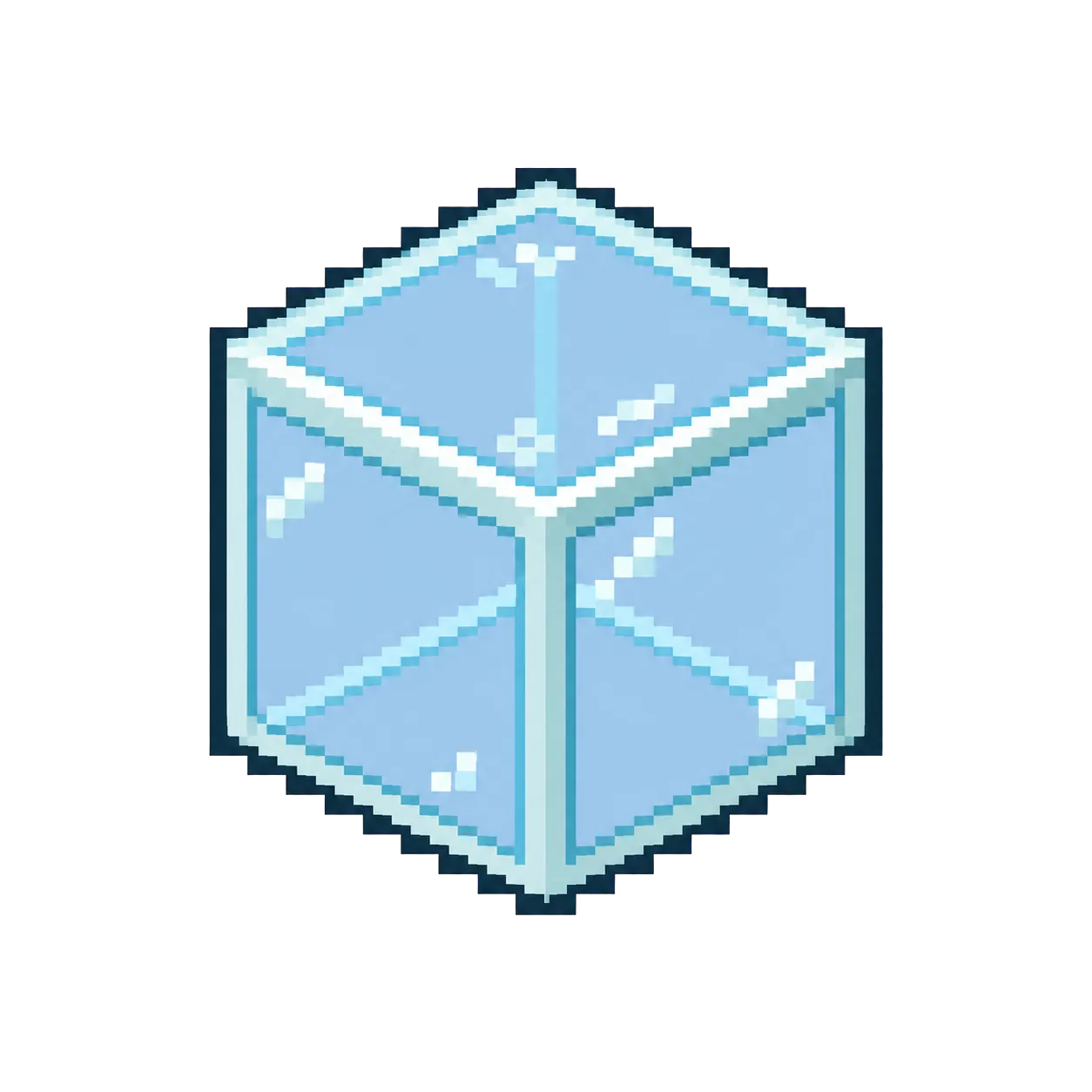 Original pixel art Glass block icon
