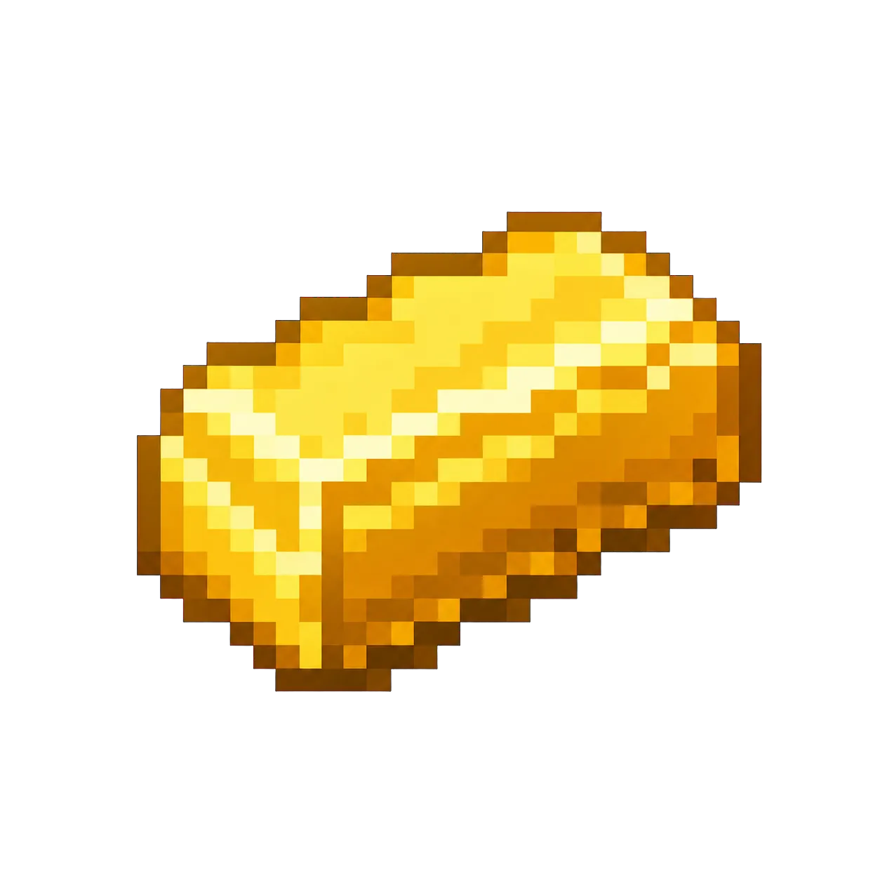 Original pixel art Gold Ingot icon