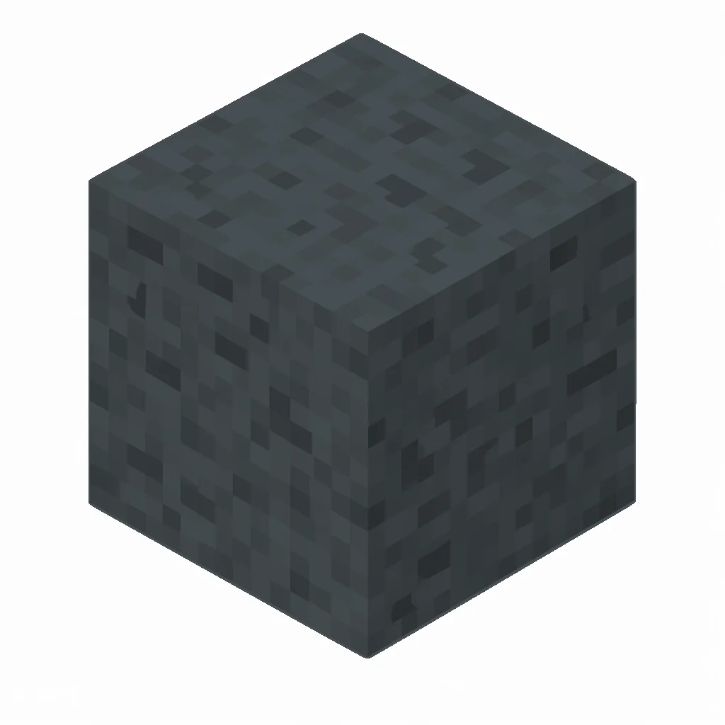 Pixel art illustration of a gray concrete powder block with a grainy powder texture