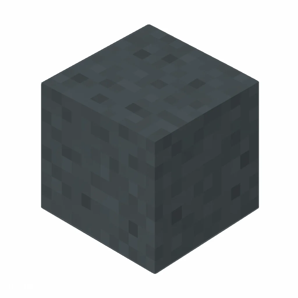 Pixel art illustration of a gray terracotta block with a smooth matte gray clay texture
