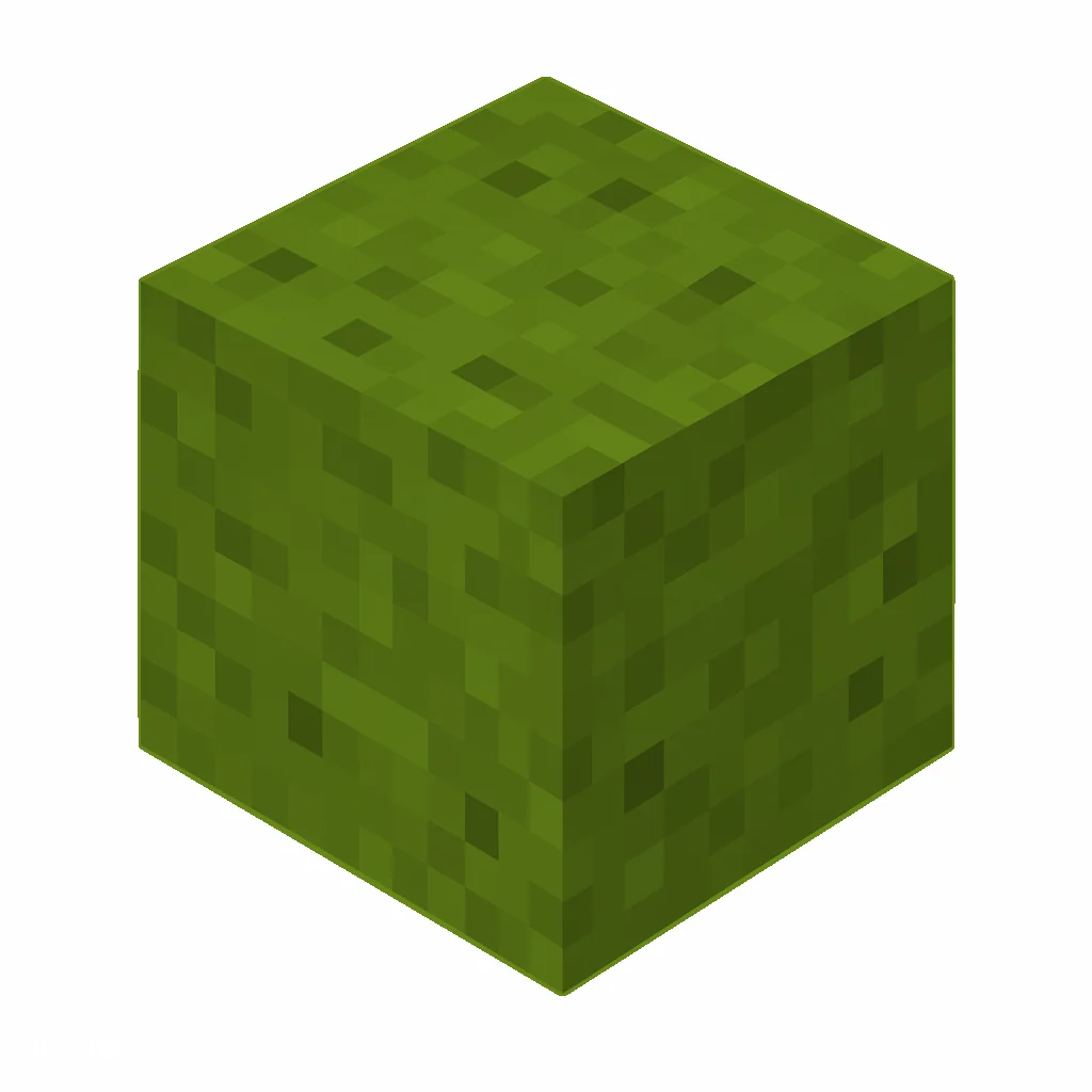Pixel art illustration of a green concrete block with a fine speckled green cement texture