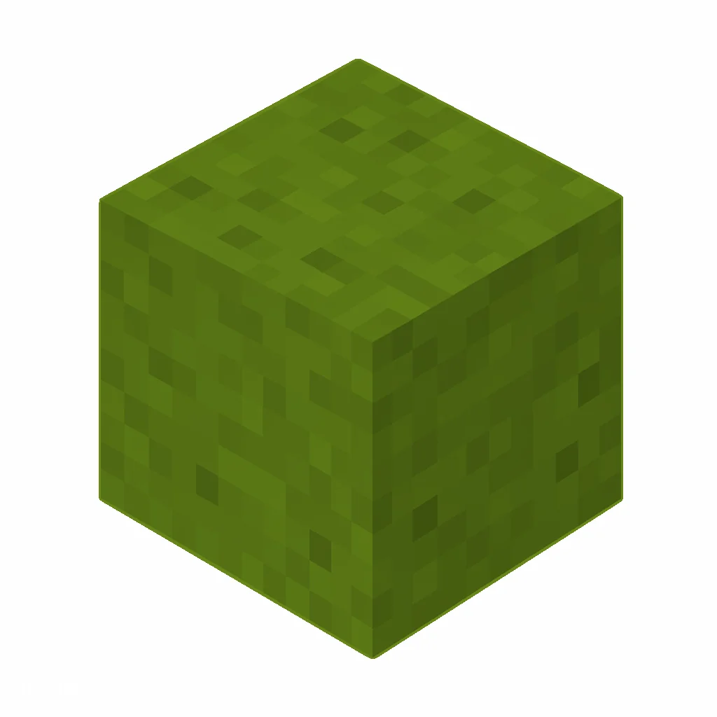 Pixel art illustration of a green terracotta block with a smooth matte green clay texture