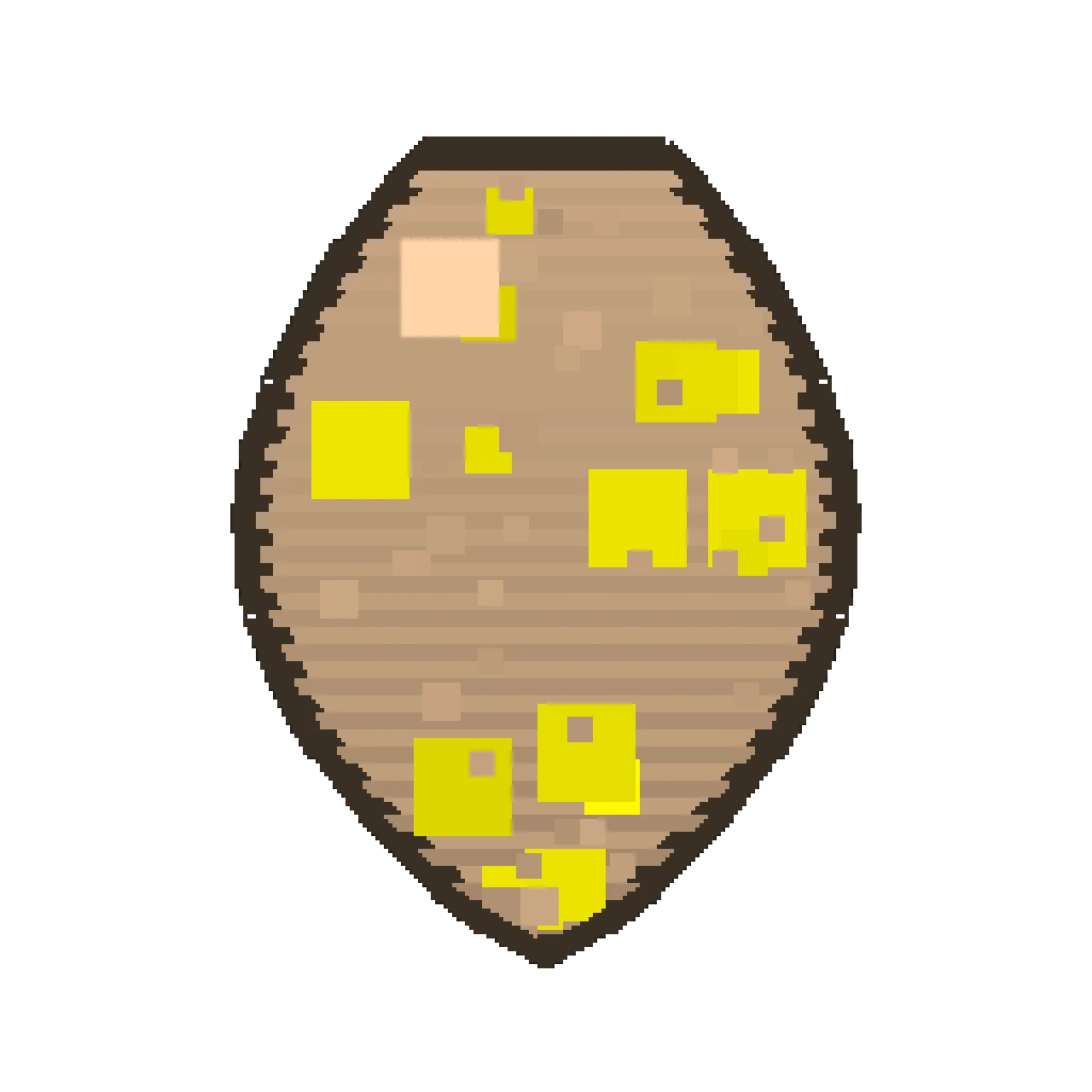 Pixel art illustration of a Horse Spawn Egg with a two-tone speckled shell