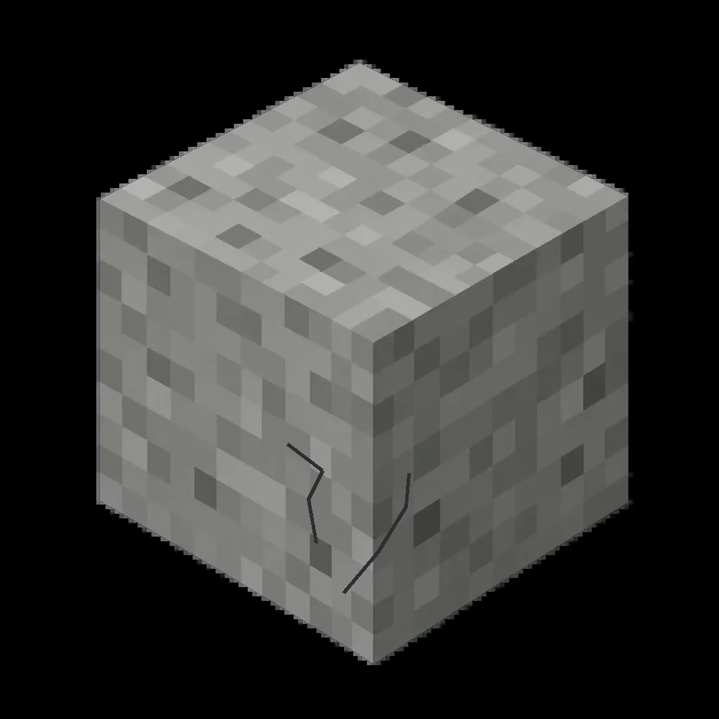 Pixel art illustration of a stone with subtle silverfish bore marks