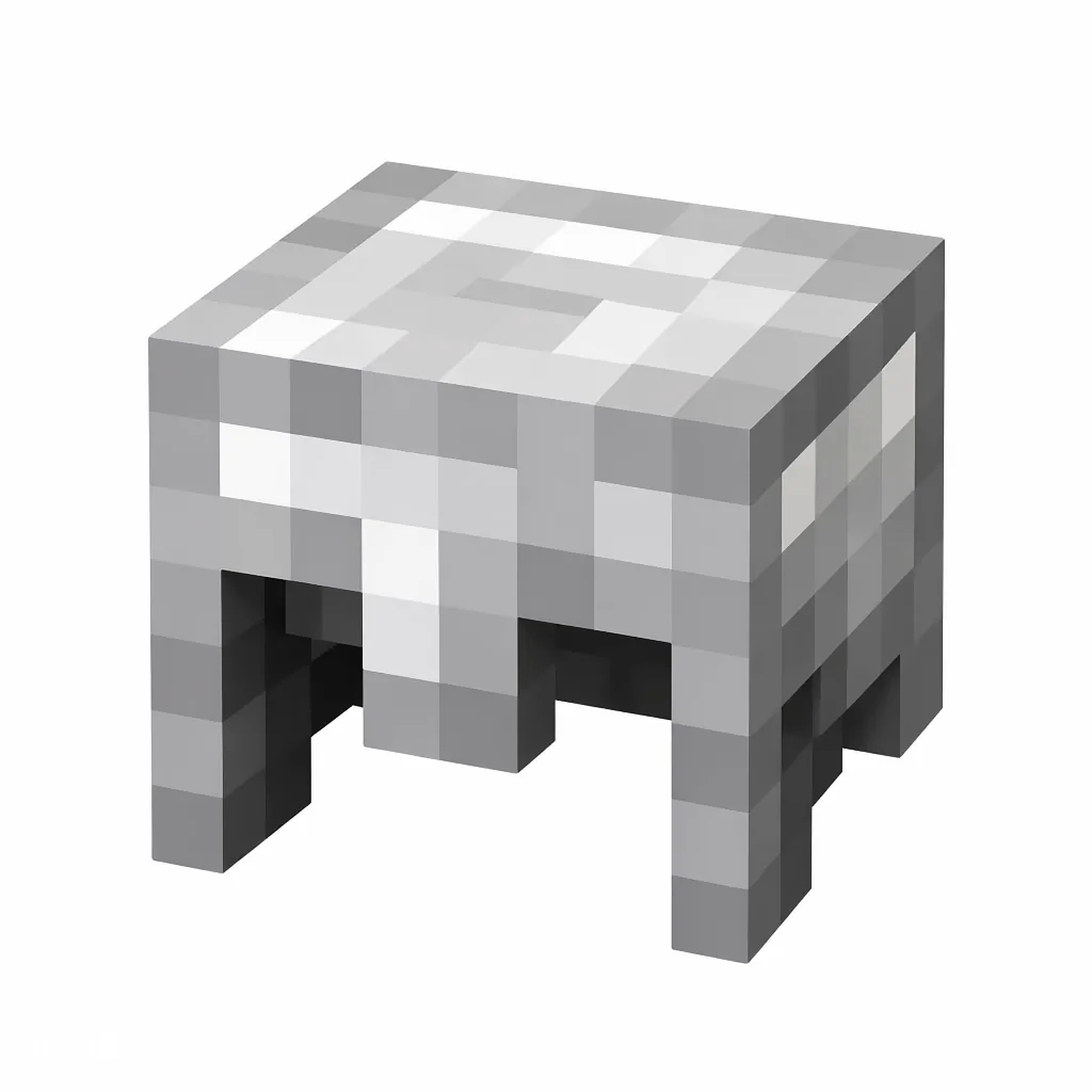Pixel art illustration of a silvery-white iron helmet armor piece