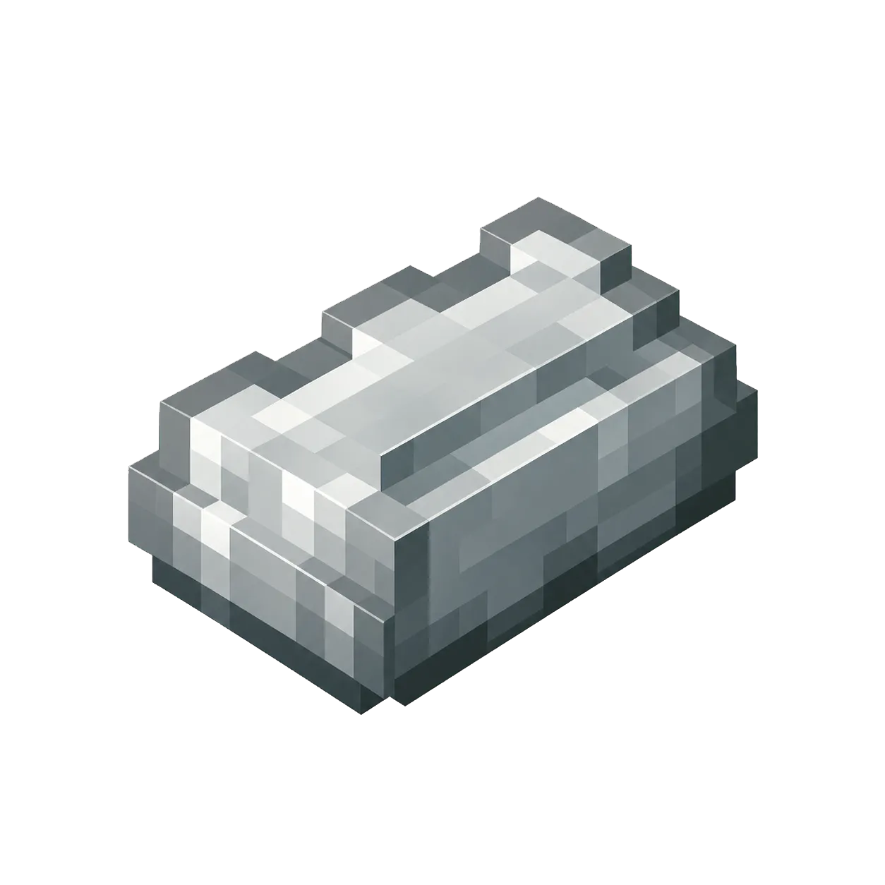 Original pixel art Iron Ingot icon