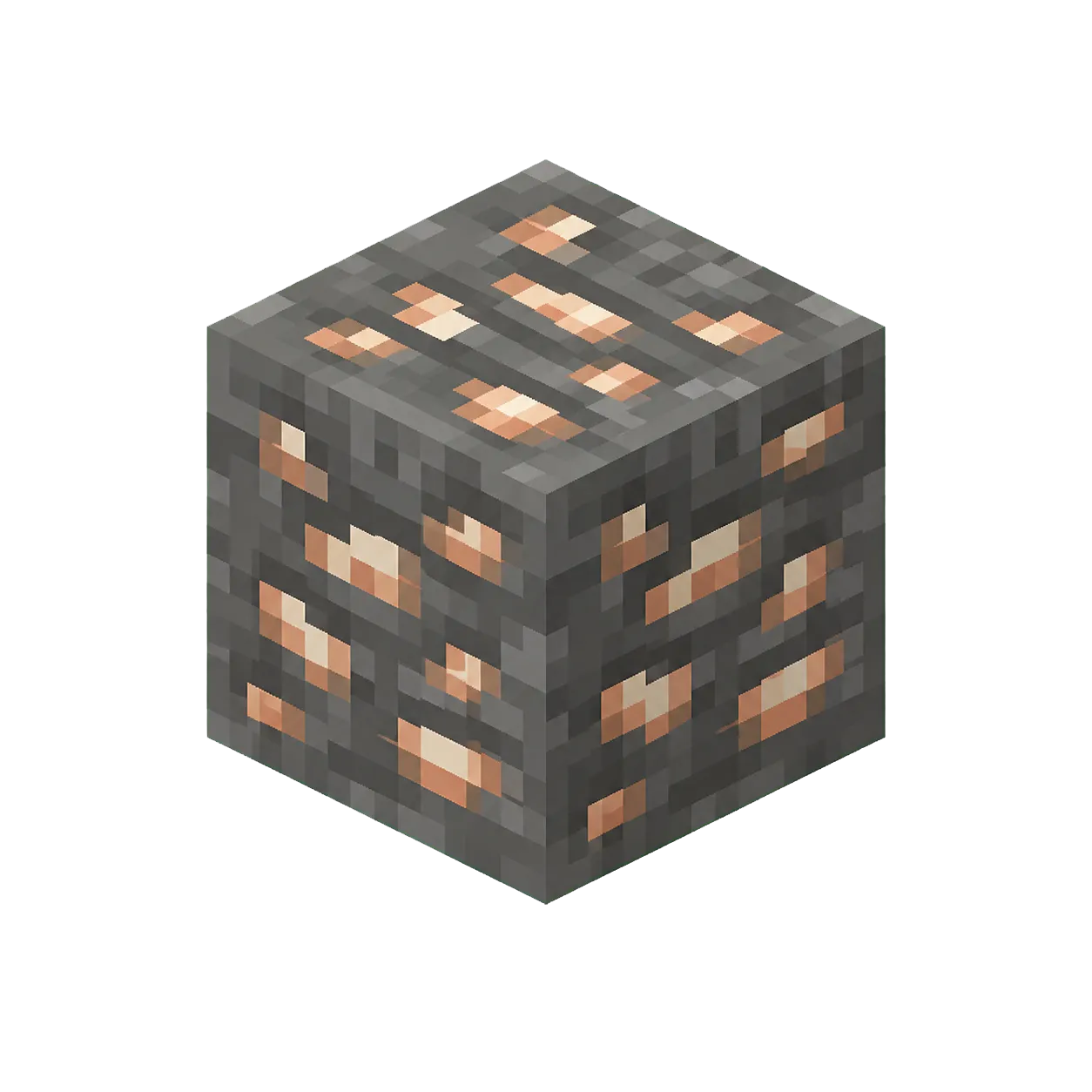 Original pixel art Iron Ore block icon
