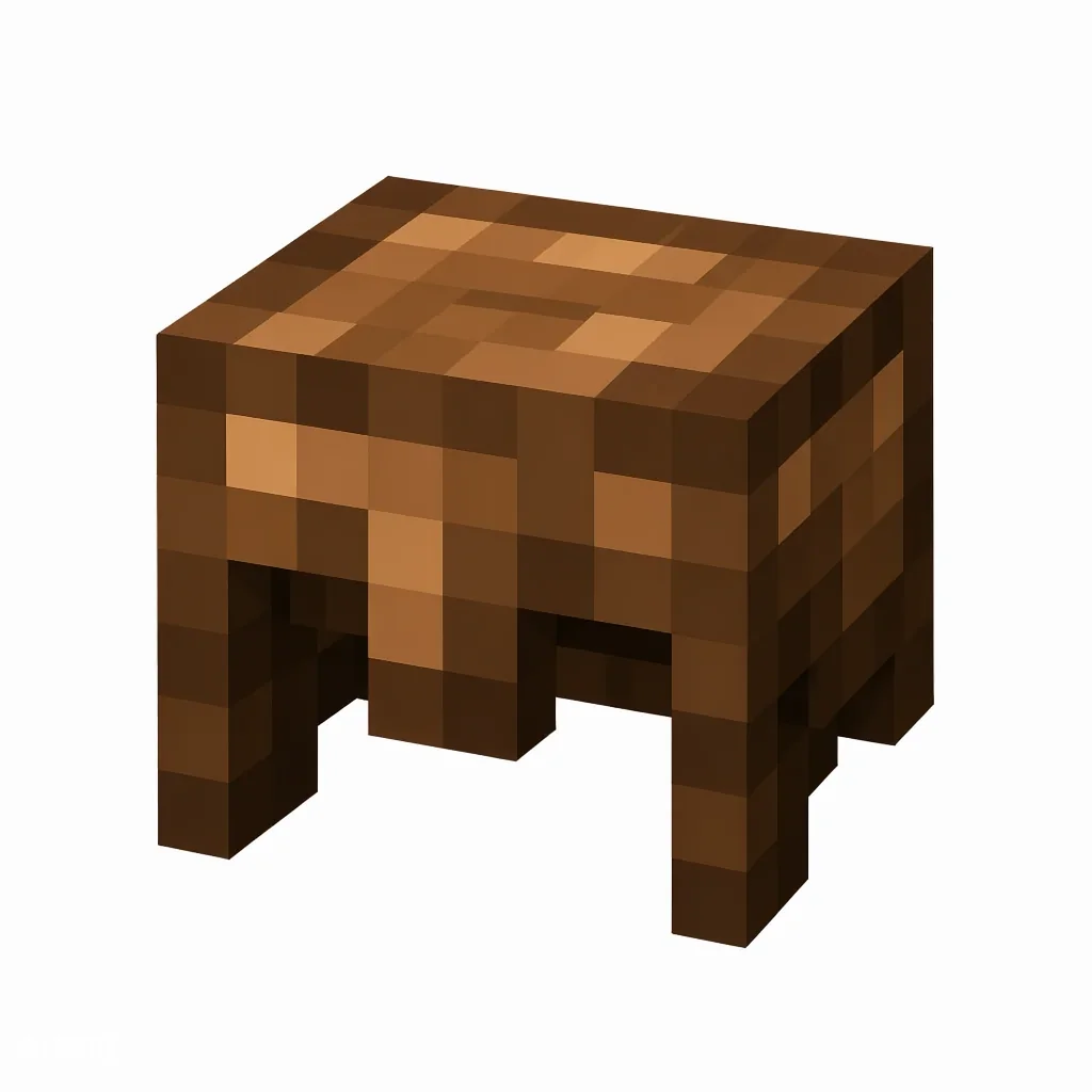 Pixel art illustration of a brown leather leggings armor piece