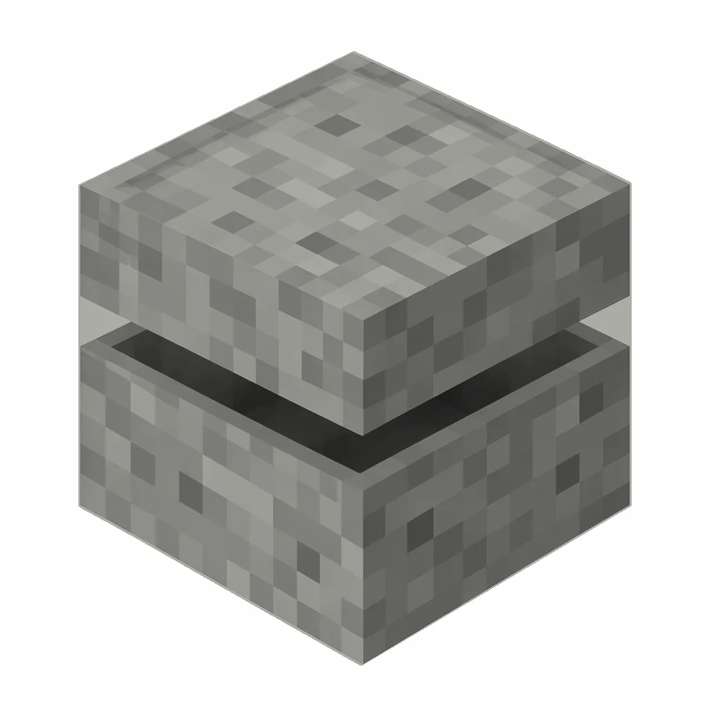 Pixel art illustration of a light gray shulker box with a raised clam-shell lid
