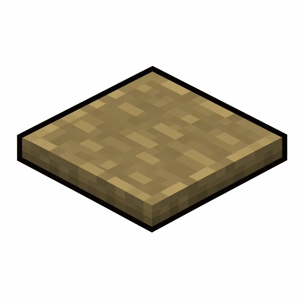Pixel art illustration of a golden weighted pressure plate, a thin flat plate