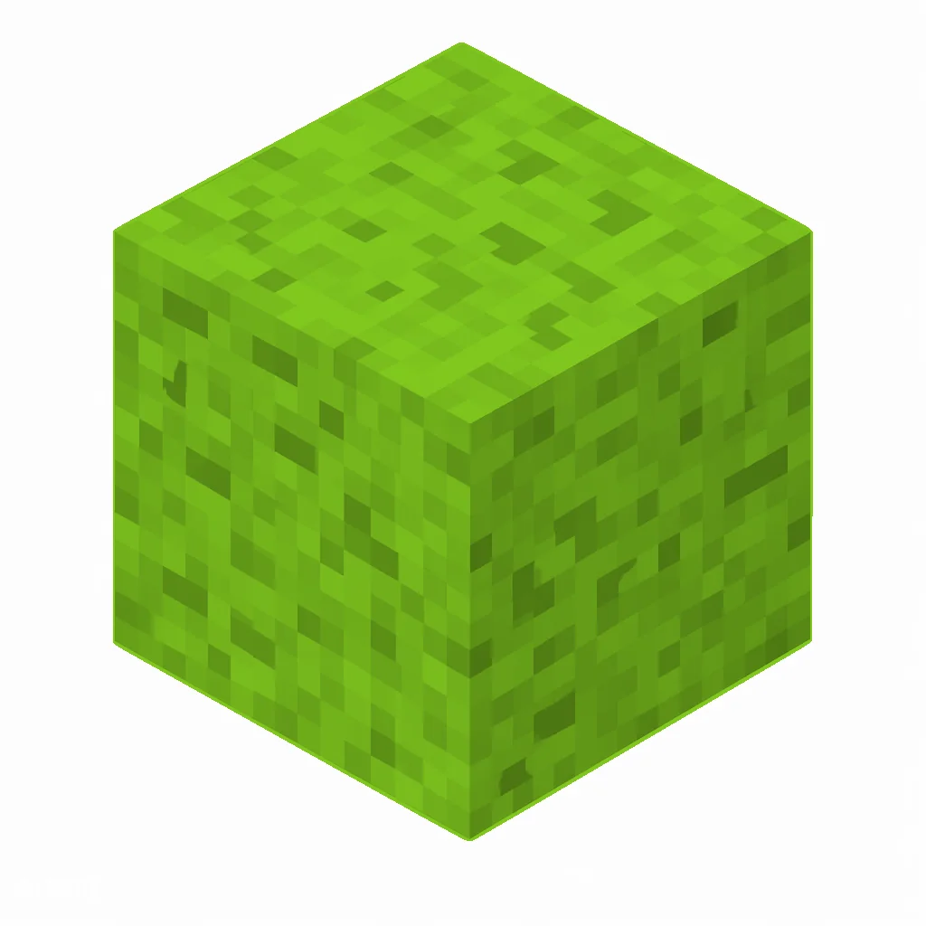 Pixel art illustration of a lime concrete powder block with a grainy powder texture