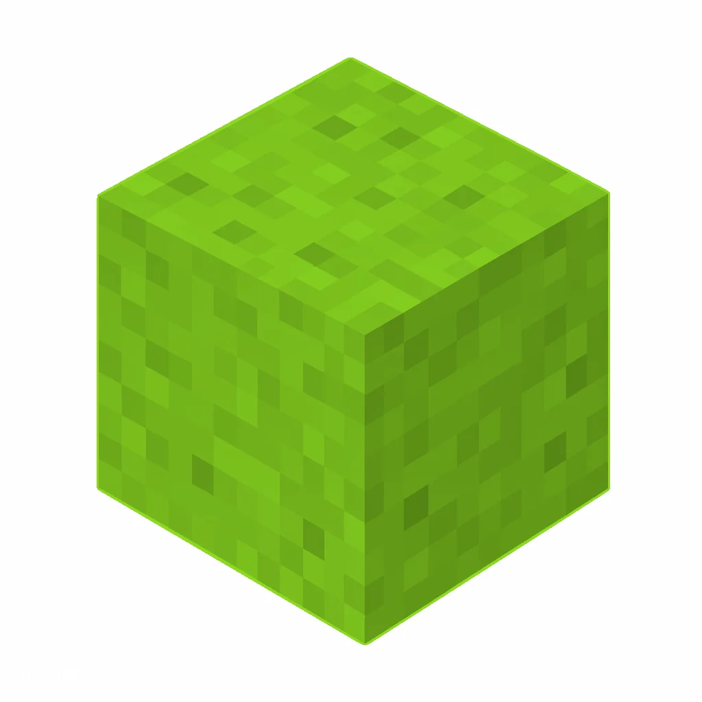 Pixel art illustration of a lime terracotta block with a smooth matte lime clay texture