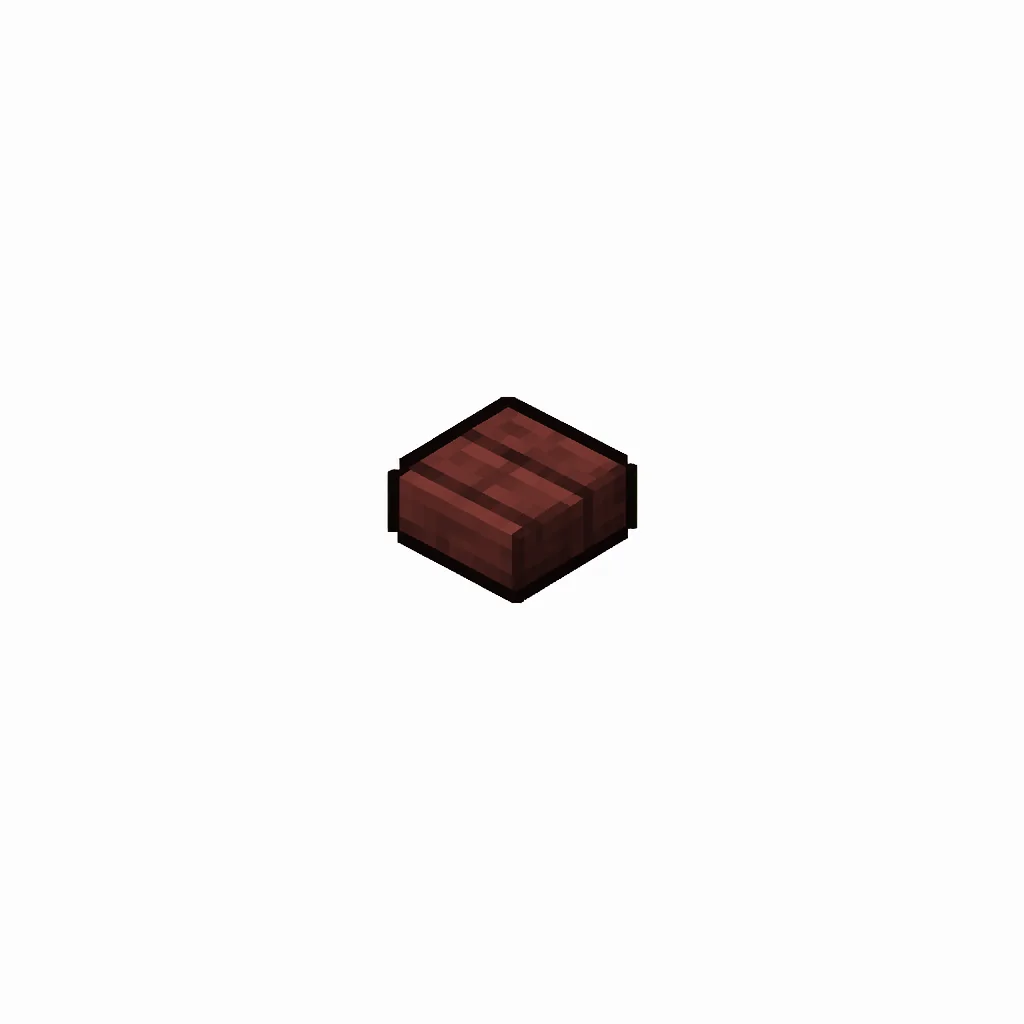 Pixel art illustration of a small chunky mangrove wood button
