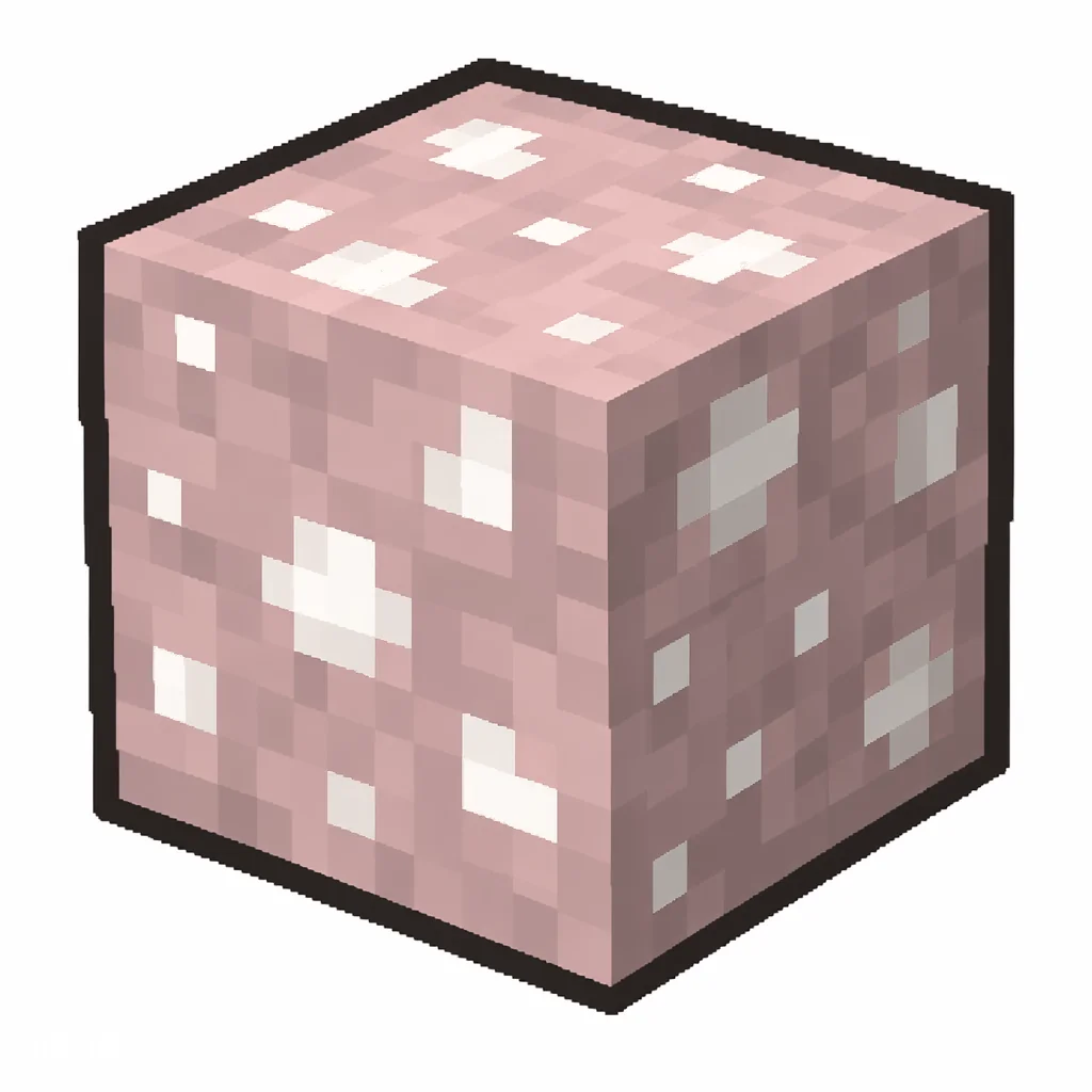 Pixel art illustration of a mushroom stem in chunky voxel game style