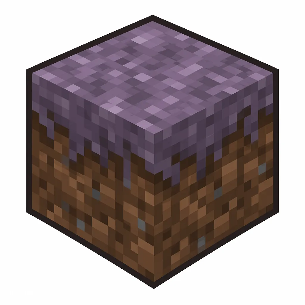Pixel art illustration of a mycelium in chunky voxel game style