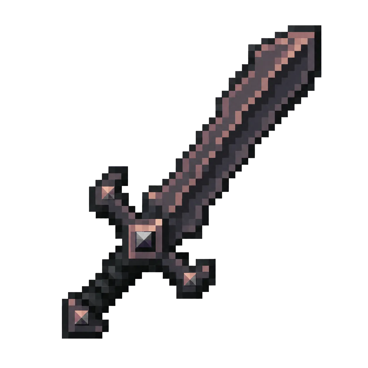 Original pixel art Netherite Sword icon