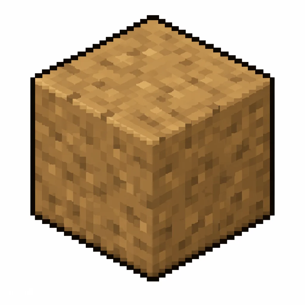 Pixel art illustration of a packed mud in chunky voxel game style