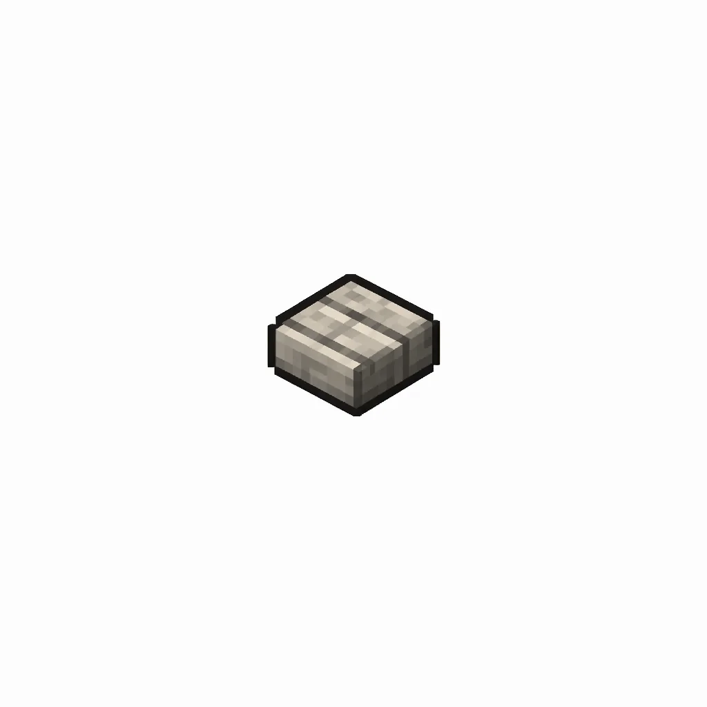 Pixel art illustration of a small chunky pale oak wood button