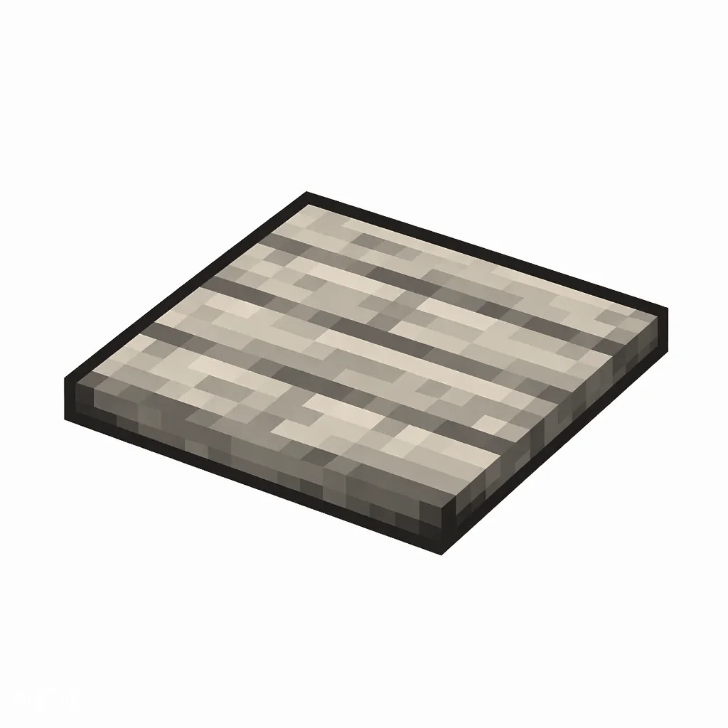 Pixel art illustration of a thin flat pale oak wood pressure plate