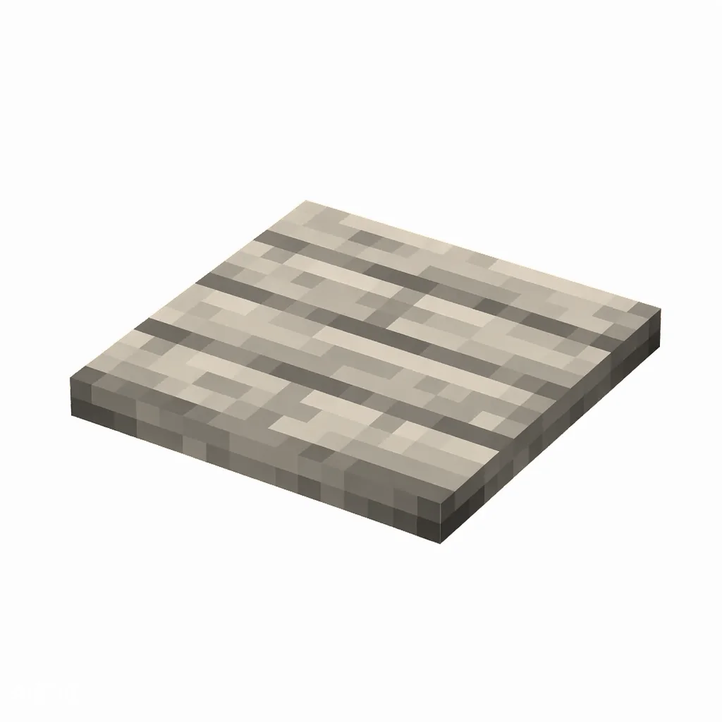 Pixel art illustration of a flat pale oak wooden slab with visible wood grain