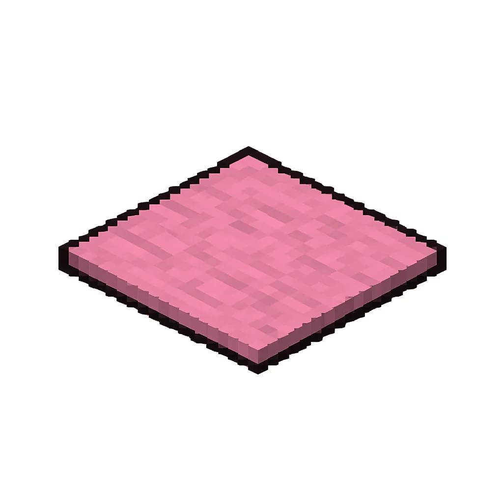 Pixel art illustration of a pink carpet, a thin flat woven floor covering