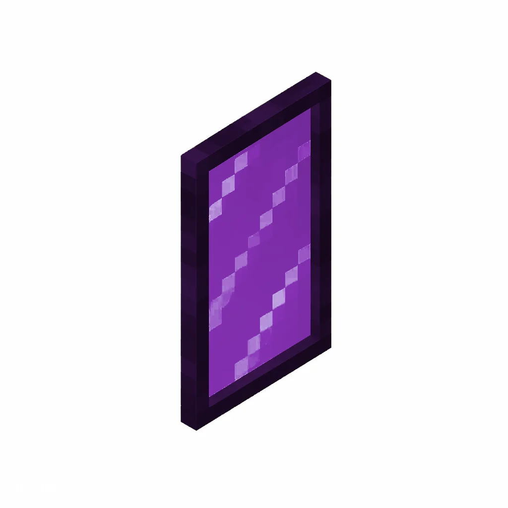 Pixel art illustration of a purple stained glass pane, a thin tinted transparent panel