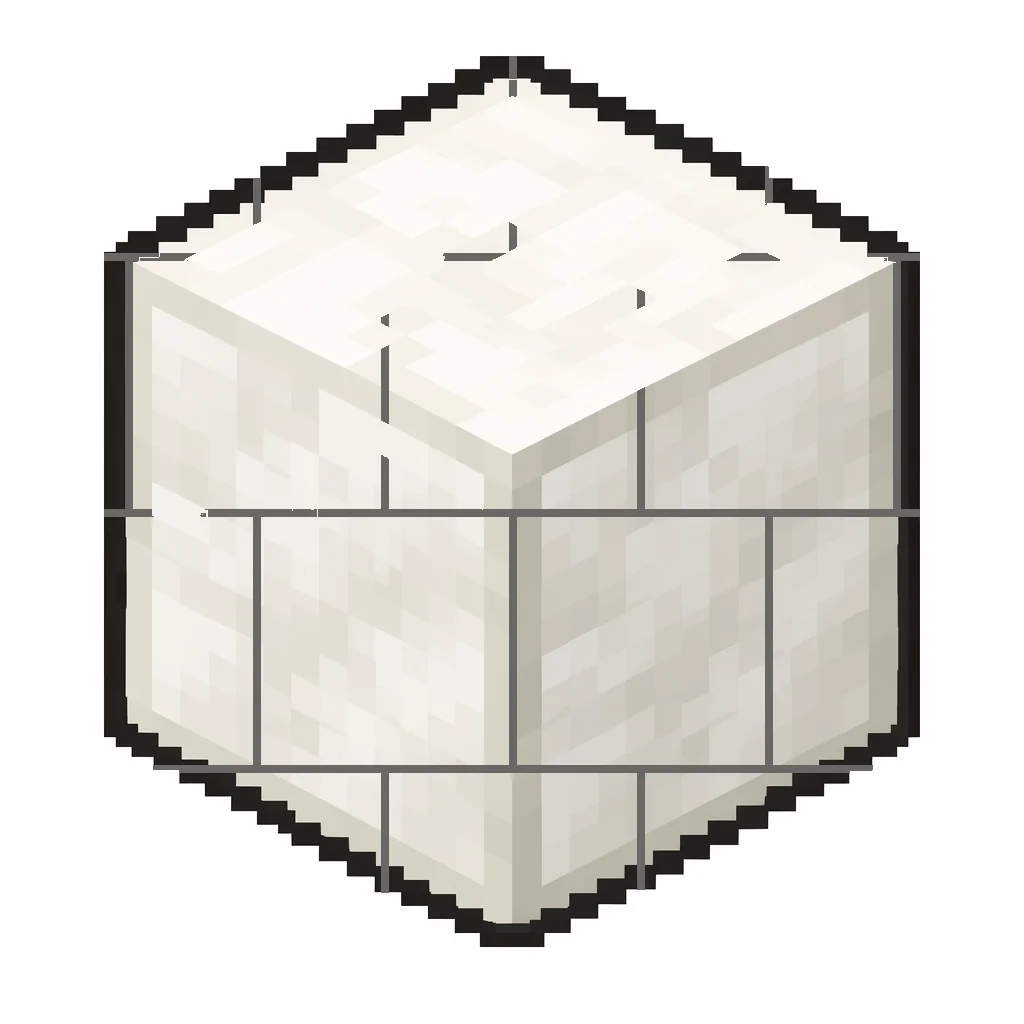 Pixel art illustration of quartz bricks, a brick cube block