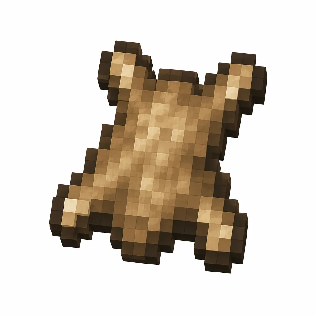 Pixel art illustration of a small tan-brown rabbit hide
