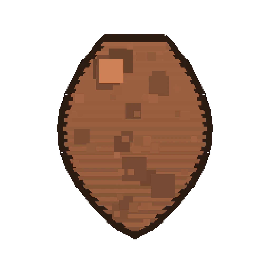 Pixel art illustration of a Rabbit Spawn Egg with a two-tone speckled shell