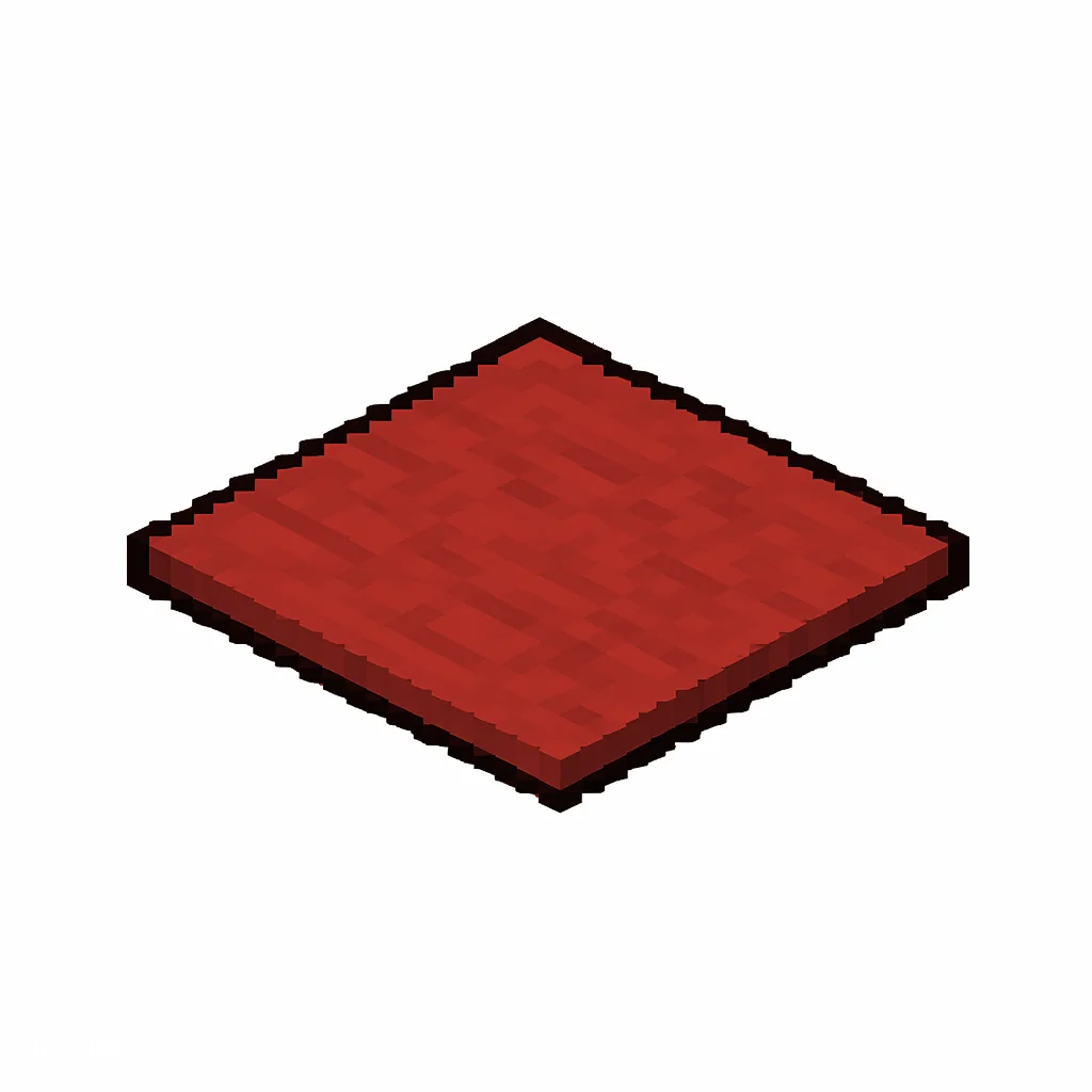 Pixel art illustration of a red carpet, a thin flat woven floor covering
