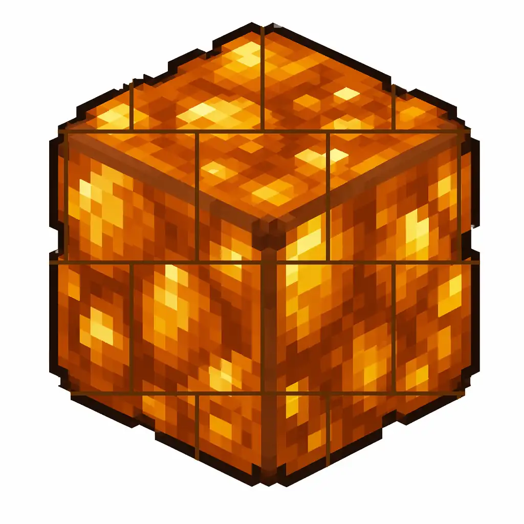 Pixel art illustration of resin bricks, a brick cube block