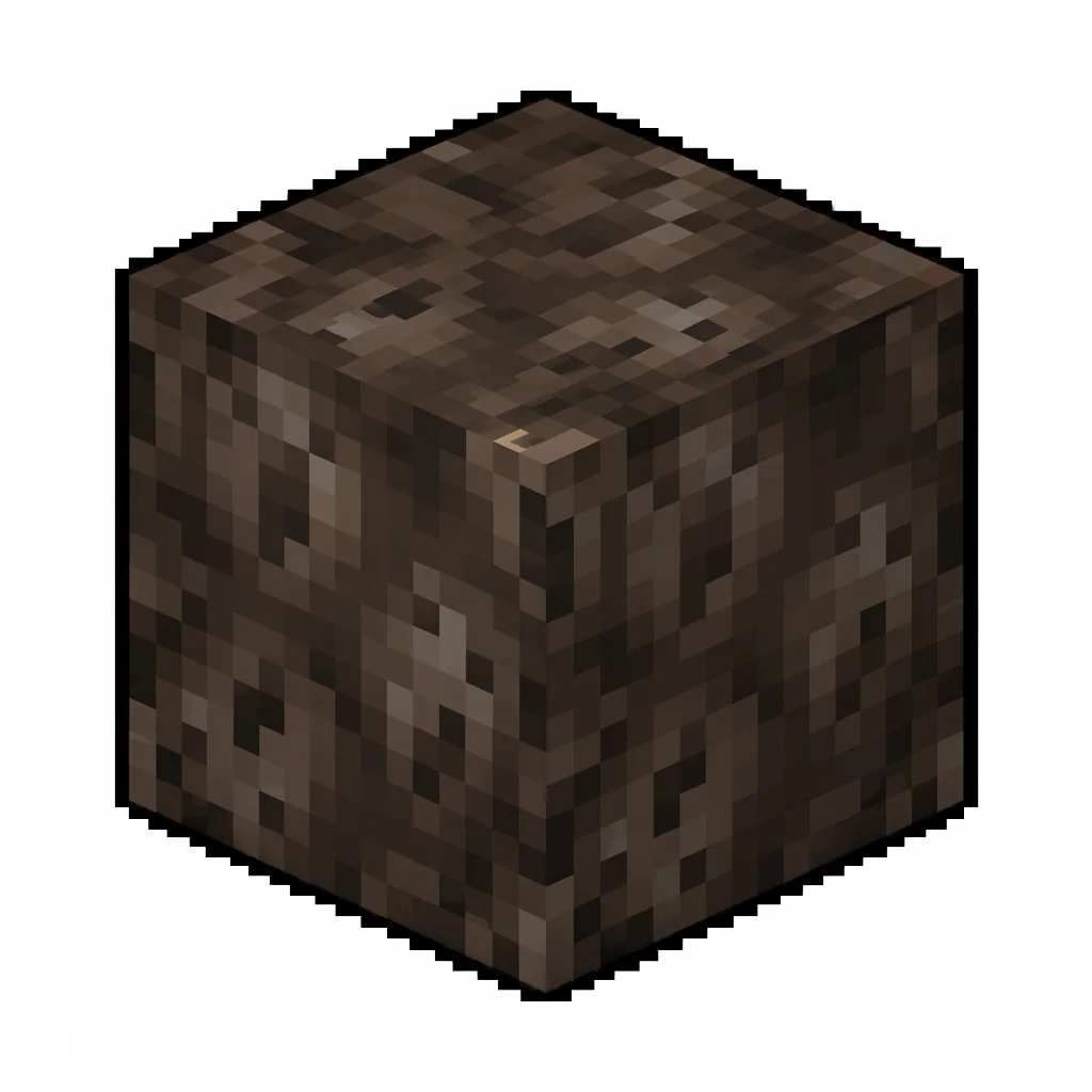 Pixel art illustration of a soul soil in chunky voxel game style