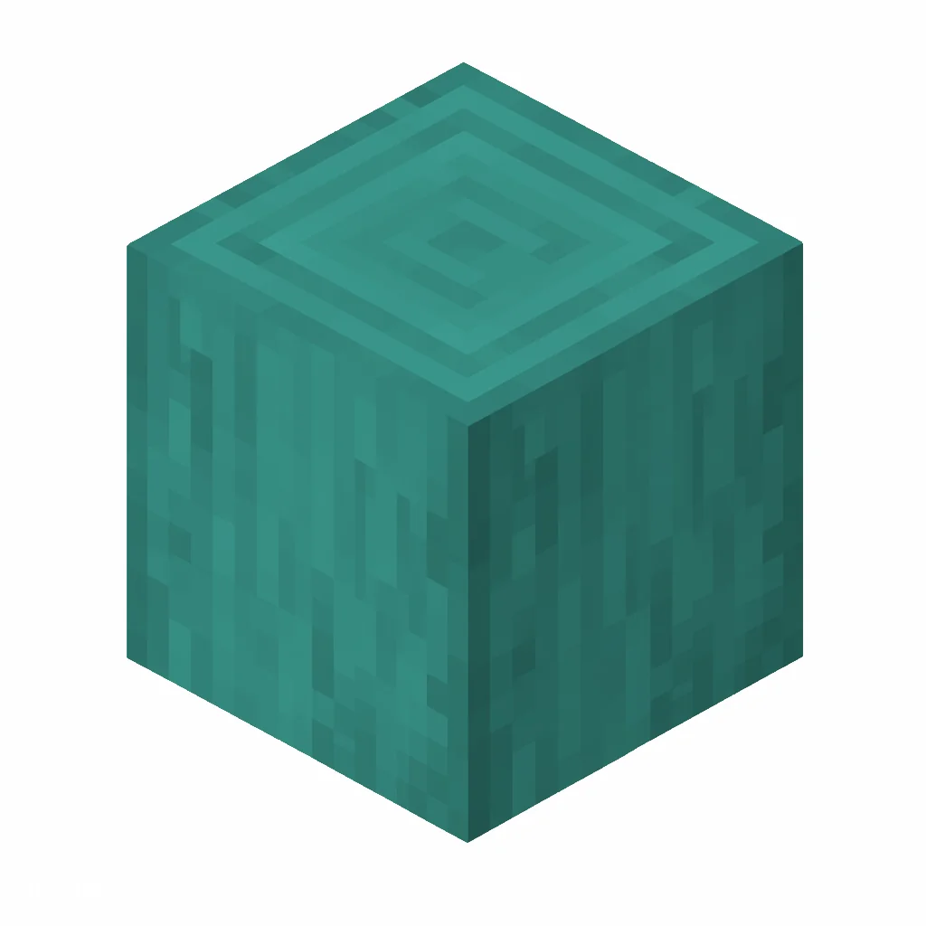 Pixel art illustration of a stripped warped hyphae, smooth bark-free wood