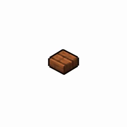 Pixel art illustration of a small chunky acacia wood button