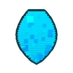 Pixel art illustration of an Allay Spawn Egg with a two-tone speckled shell