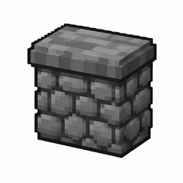 Pixel art illustration of an andesite wall, a short sturdy wall pillar