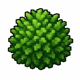 Pixel art illustration of an azalea in chunky voxel game style