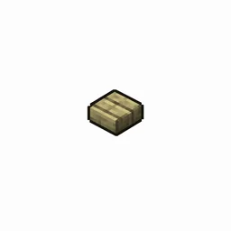 Pixel art illustration of a small chunky birch wood button