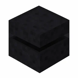 Pixel art illustration of a black shulker box with a raised clam-shell lid