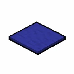 Pixel art illustration of a blue carpet, a thin flat woven floor covering